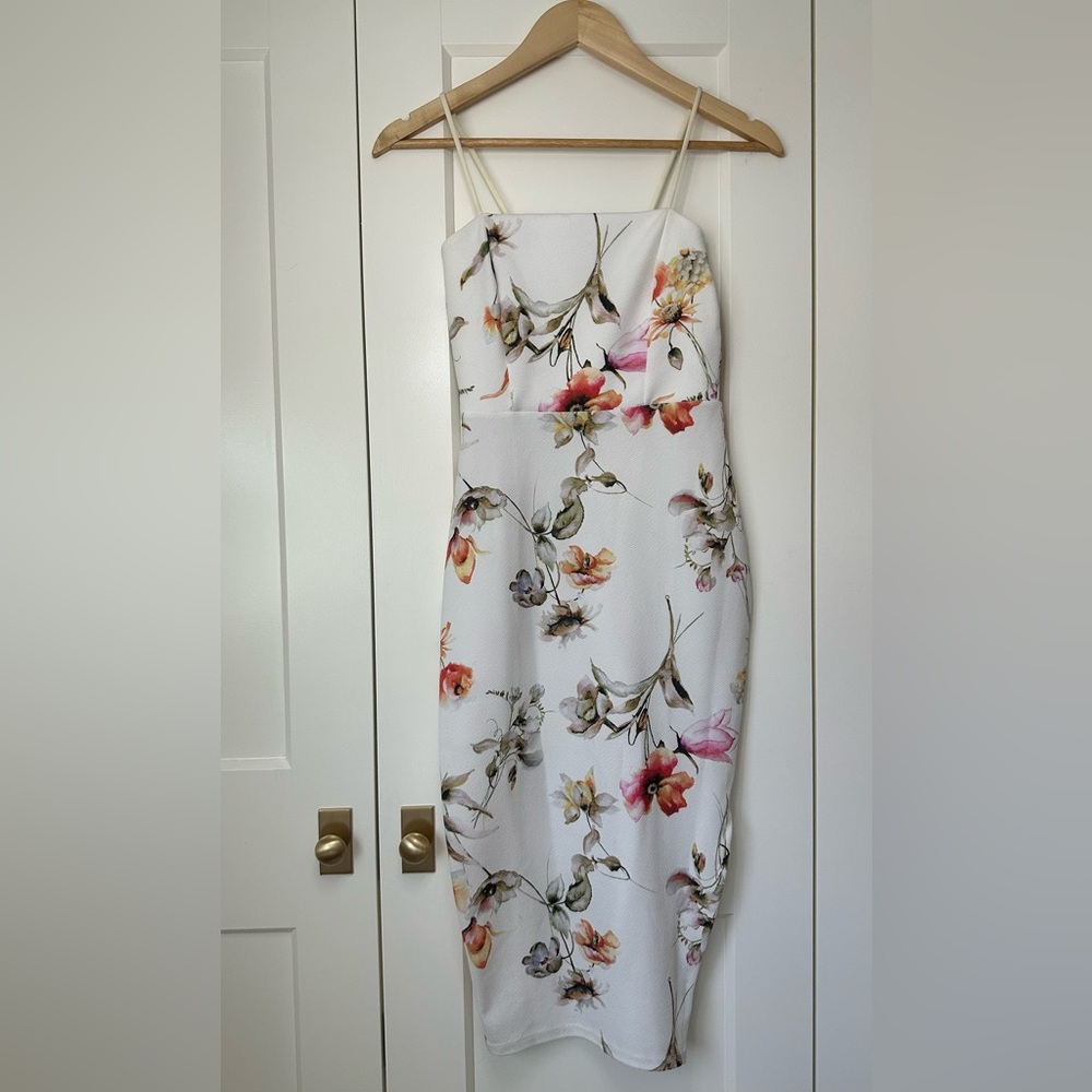 Floral Bodycon Midi Dress